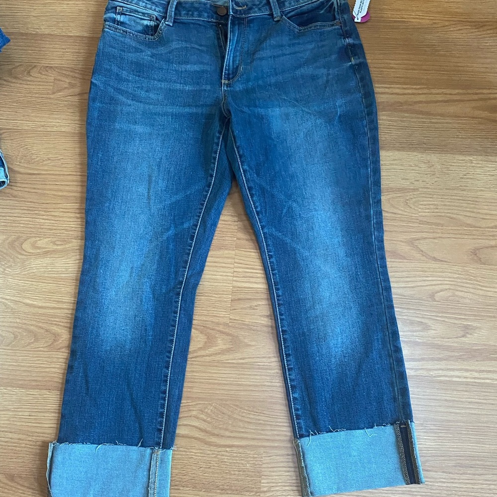 a.n.a Slim Straight Cuffed Jeans sz 12 New!!
